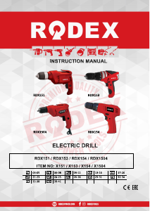 Mode d’emploi Rodex RDX153 Perceuse visseuse