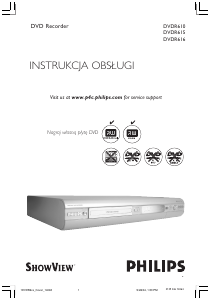 Instrukcja Philips DVDR615 Blu-ray Odtwarzacz DVD