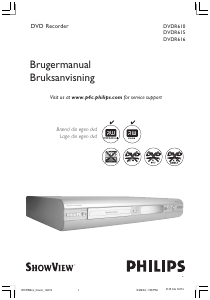 Brugsanvisning Philips DVDR616 Blu-ray DVD afspiller