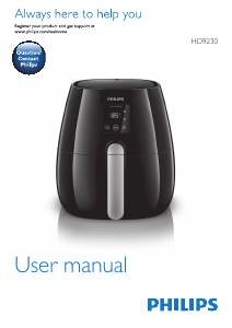 Прирачник Philips HD9230 Viva Vollection Airfryer Апарат за пржење