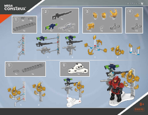 Handleiding Mega Construx set DXD70 Destiny Titan ruin wings armory