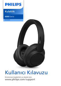 Kullanım kılavuzu Philips TAH6509BK Kulaklık