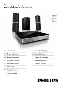 Käyttöohje Philips HTS7212 Kotiteatterijärjestelmä