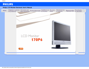 Handleiding Philips 170P6EG LCD monitor