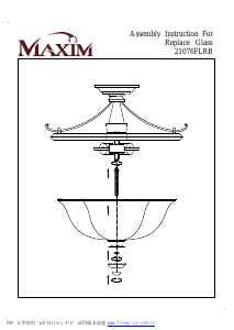 Bruksanvisning Maxim 21076FLRB Oak Harbor Lampe