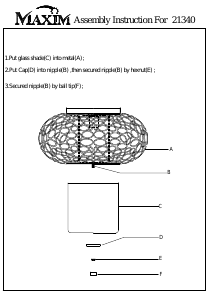 Bruksanvisning Maxim 21340DWUB Meridian Lampa