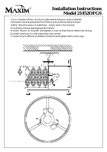 Bruksanvisning Maxim 21452OFGS Diamond Lampa