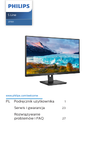 Instrukcja Philips 273S1 S Line Monitor LED
