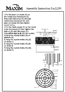 Bruksanvisning Maxim 22291WTSN Rapture Lampa