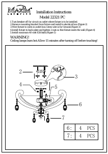 Bruksanvisning Maxim 22321FTPC Cyclone Lampa