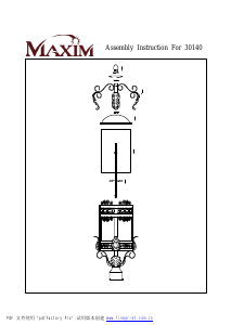 Bruksanvisning Maxim 30140BZGTGLD Boulder Lampe