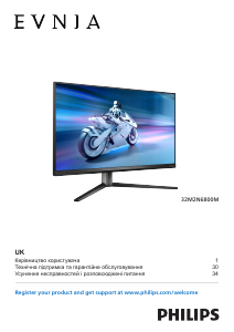 Посібник Philips 32M2N6800M Evnia Світлодіодний монітор