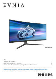 Manual de uso Philips 34M2C6500 Evnia Monitor de LED