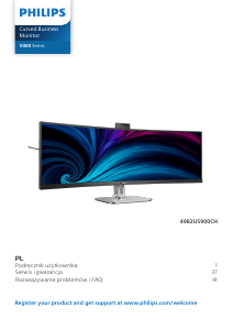 Instrukcja Philips 49B2U5900CH Monitor LED