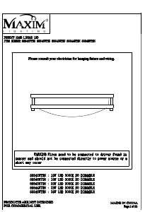 Bruksanvisning Maxim 55543WTSN Linear Lampa