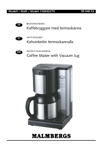 Manual Malmbergs CM6622TV Coffee Machine