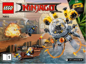 Käyttöohje Lego set 70610 Ninjago Lentävä meduusasukellusvene