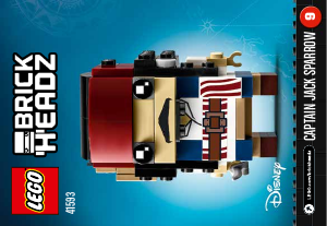 Manual Lego set 41593 Brickheadz Captain Jack Sparrow