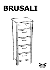 Käyttöohje IKEA BRUSALI (51x48x134) Lipasto