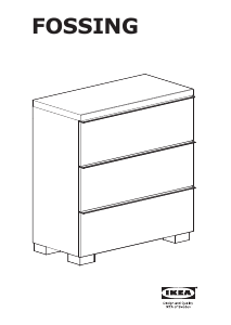 Hướng dẫn sử dụng IKEA FOSSING (80x40x85) Tủ ngăn kéo