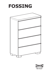 Hướng dẫn sử dụng IKEA FOSSING (80x40x105) Tủ ngăn kéo