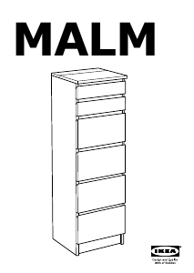 Priročnik IKEA MALM (40x48.5x123) Predalnik