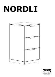 Vadovas IKEA NORDLI (40x43x143) Komoda