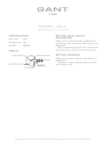 Manual Gant 1000 Park Hill Watch