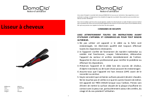 Mode d’emploi DomoClip DOS113 Lisseur