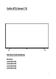 Handleiding Cello C5023RTS4K LED televisie