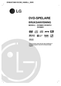 Brugsanvisning LG DVX8751 DVD afspiller