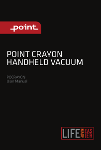 Brugsanvisning Point CRAYON Håndstøvsuger