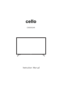 Handleiding Cello C5020G4K LED televisie