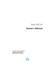 Bruksanvisning Dell XPS 14-L421x Bärbar dator