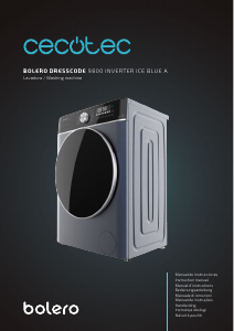 Handleiding Cecotec Bolero DressCode 9800 Inverter Ice Blue A Wasmachine