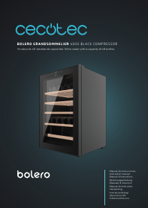 Handleiding Cecotec Bolero GrandSommelier 4850 Black Compressor Wijnklimaatkast