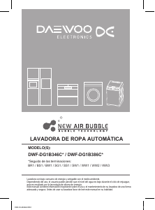 Manual de uso Daewoo DWF-DG1B386CWW3 Lavadora