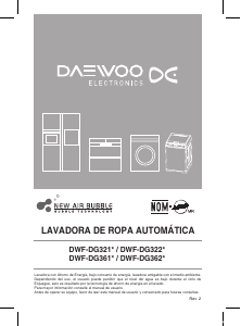 Manual de uso Daewoo DWF-DG361ASG1 Lavadora