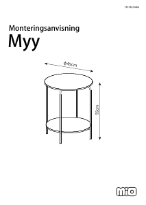 Bruksanvisning Mio Myy Sängbord