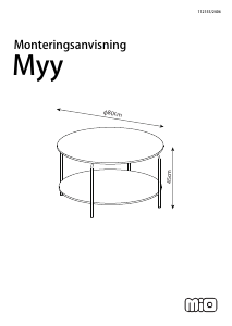 Bruksanvisning Mio Myy Soffbord
