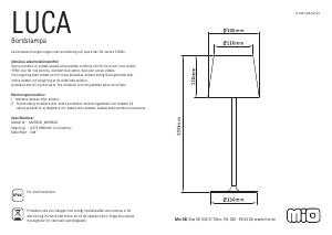 Handleiding Mio Luca Lamp