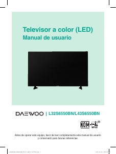 Manual de uso Daewoo L43S6550BN Televisor de LED