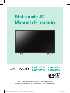 Manual de uso Daewoo L43S7800TN Televisor de LED