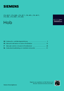 Handleiding Siemens ET61RBKB8H Kookplaat