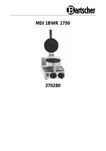 Manual Bartscher MDI 1BWR 1750 Waffle Maker
