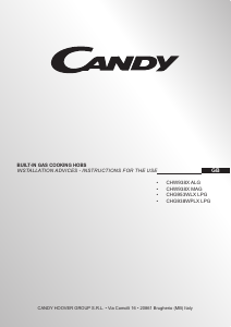 Handleiding Candy CHW938X MAG Kookplaat