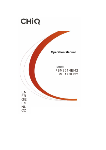 Handleiding Chiq FBM351NEI42 Koel-vries combinatie