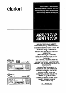 Manual Clarion ARX2371R Car Radio