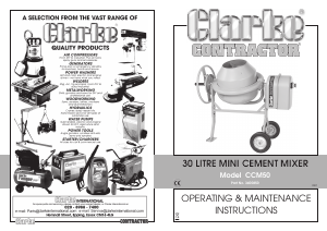 Manual Clarke CCM 50 Cement Mixer