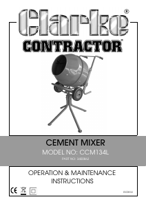 Manual Clarke CCM 134L Cement Mixer